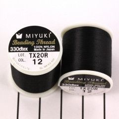 Miyuki Nylon fűzőszál - B 0.25mm, 50m, fekete