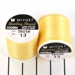 Miyuki Nylon fűzőszál - B 0.25mm, 50m, sárga