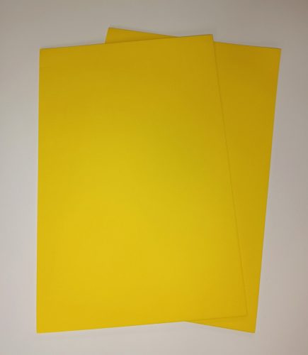 Dekorgumi, A/4, 2 mm, sima, sárga