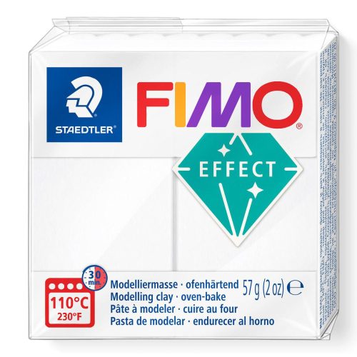 FIMO EFFECT süthető gyurma, fehér áttetsző