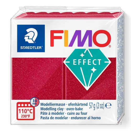 FIMO EFFECT süthető gyurma, rubint vörös