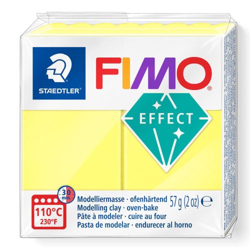 FIMO EFFECT süthető gyurma, sárga áttetsző