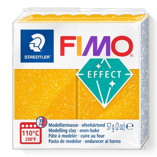 FIMO EFFECT süthető gyurma, arany csillámos
