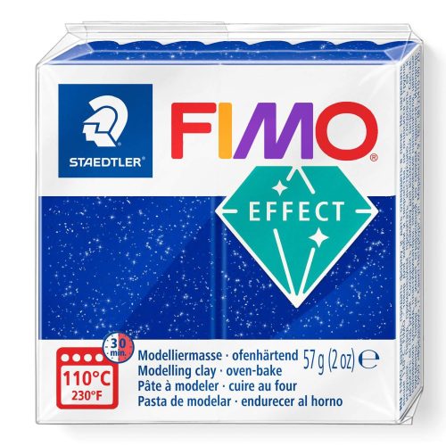 FIMO EFFECT süthető gyurma, kék csillámos