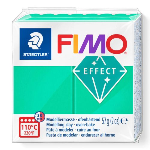 FIMO EFFECT süthető gyurma, zöld áttetsző